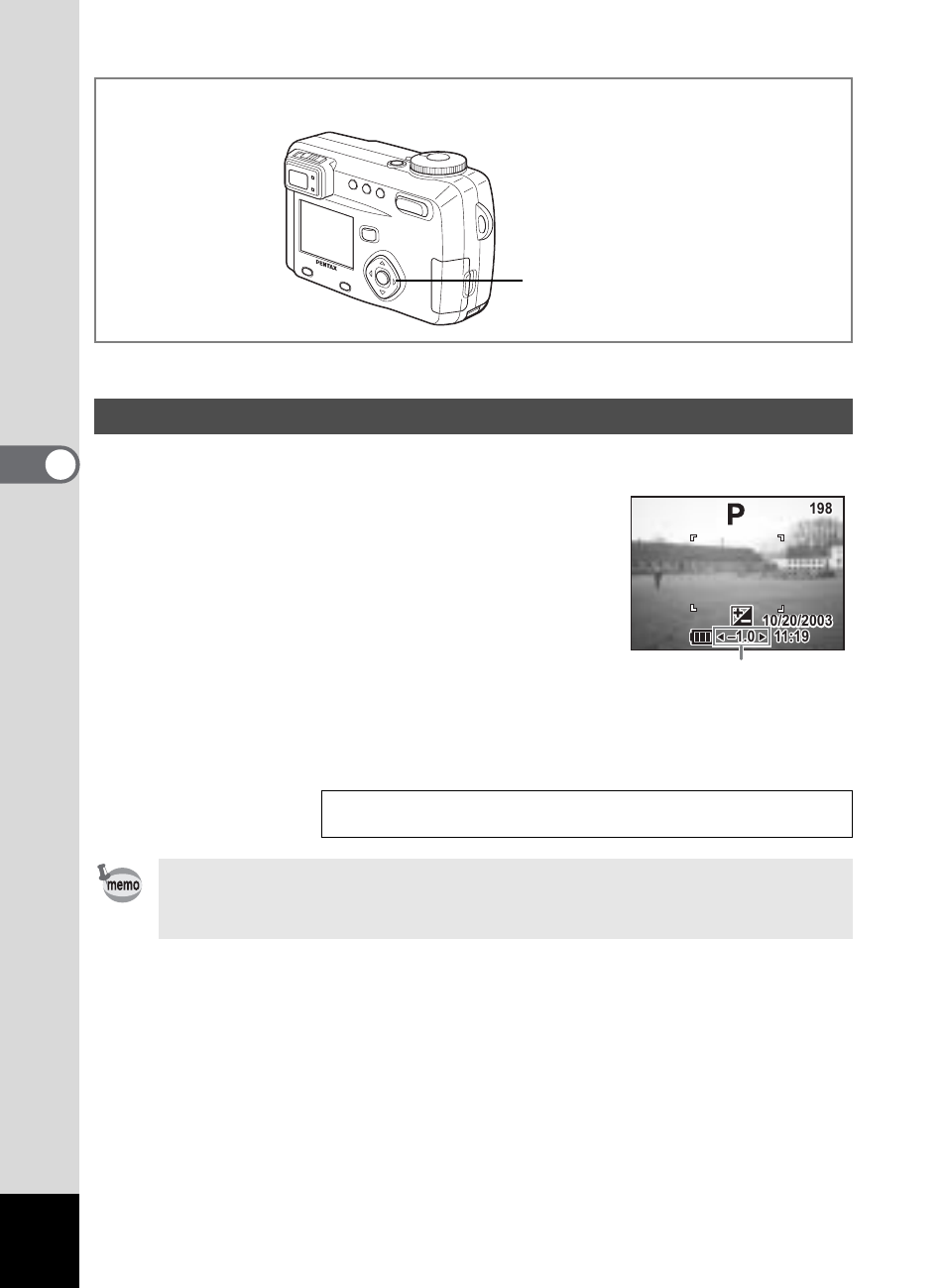 Ev compensation | Pentax 555 User Manual | Page 78 / 144