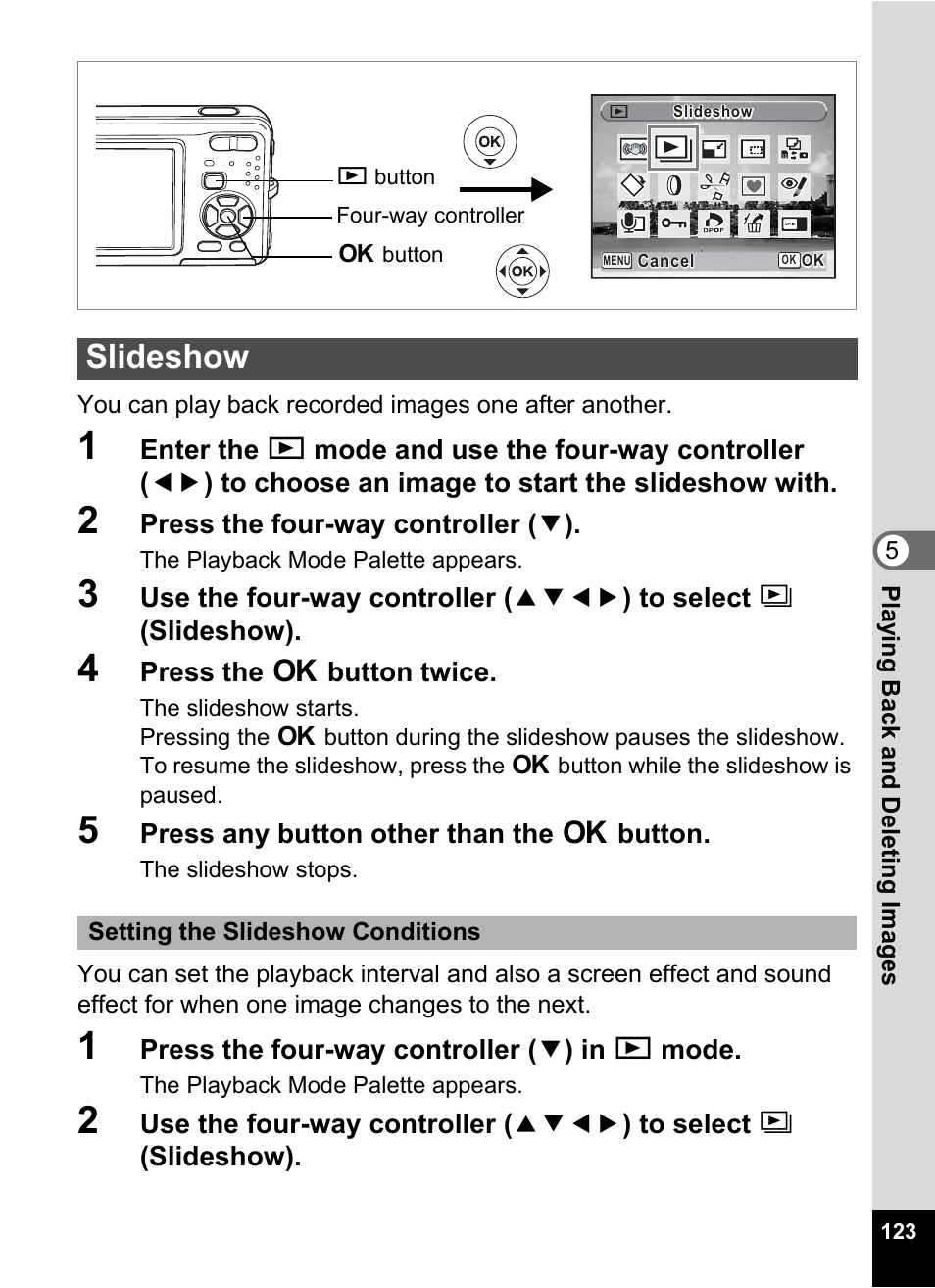 Slideshow, P.123 | Pentax Optio Z10 User Manual | Page 125 / 212