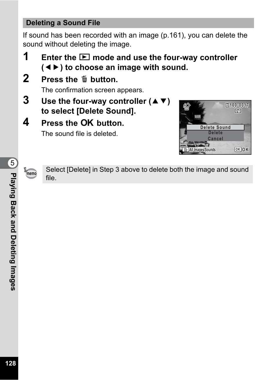 Press the i button, Press the 4 button | Pentax Optio Z10 User Manual | Page 130 / 212