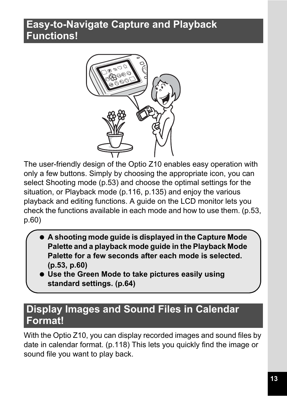 Pentax Optio Z10 User Manual | Page 15 / 212