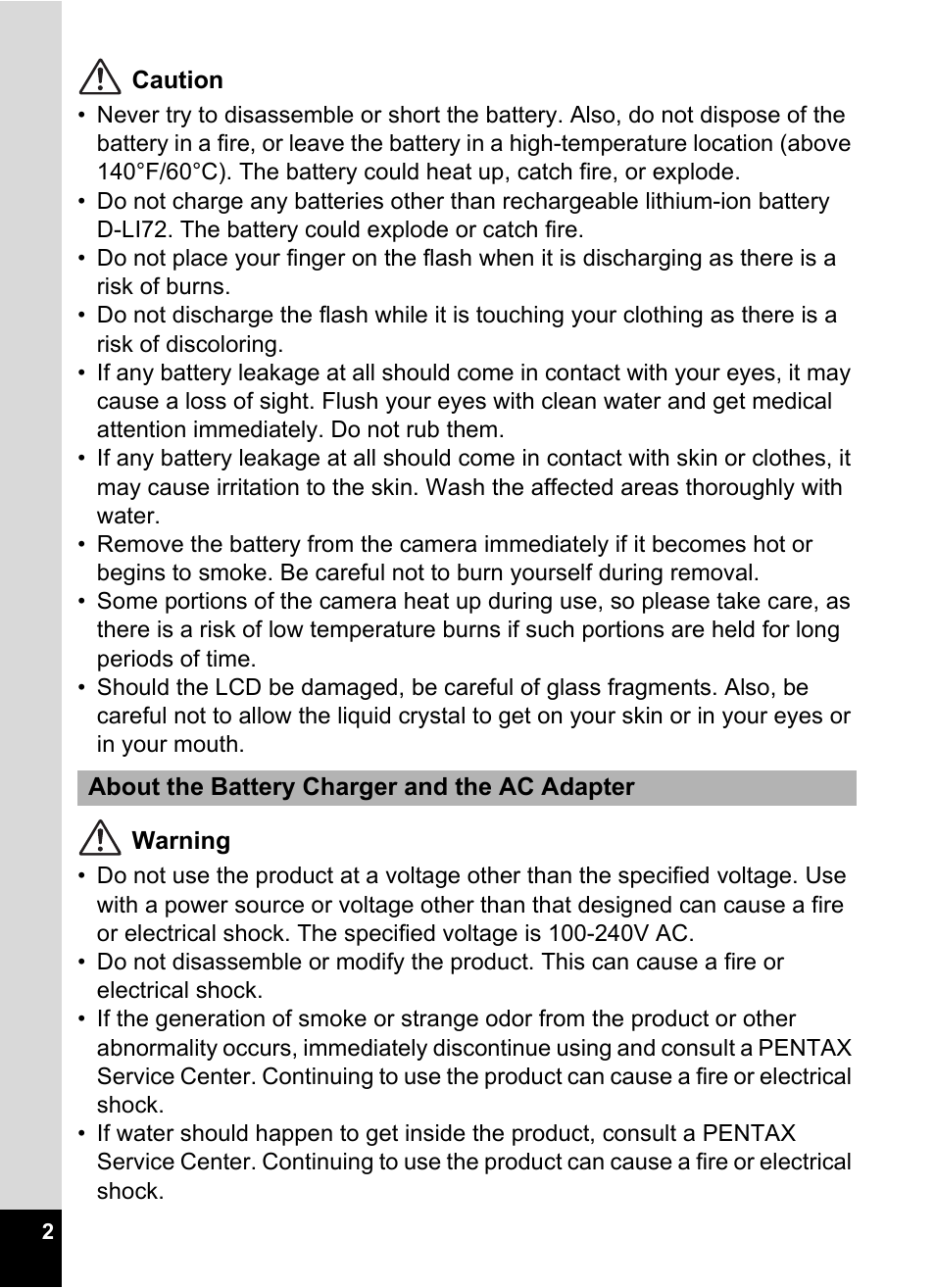 Pentax Optio Z10 User Manual | Page 4 / 212