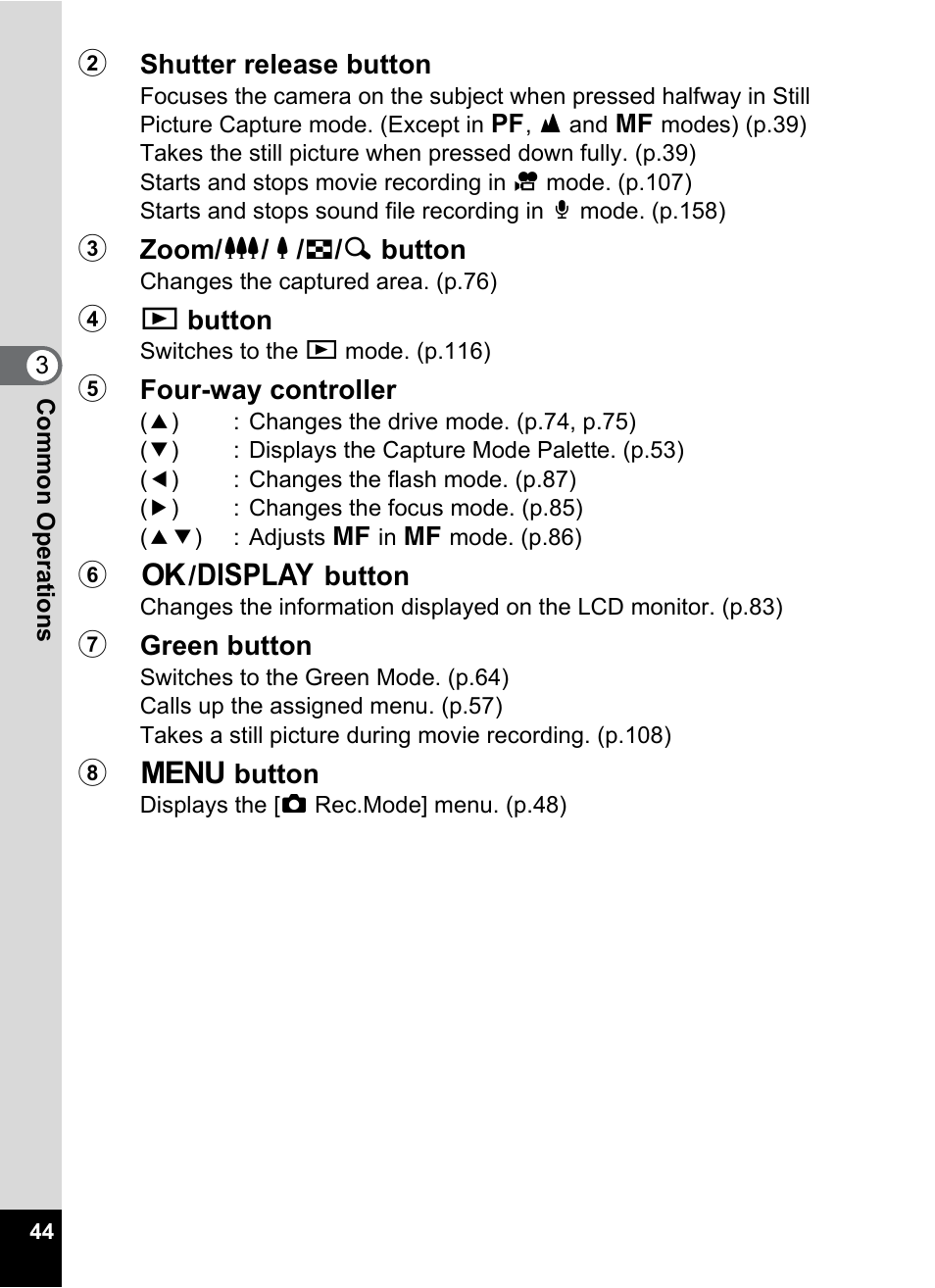 Pentax Optio Z10 User Manual | Page 46 / 212