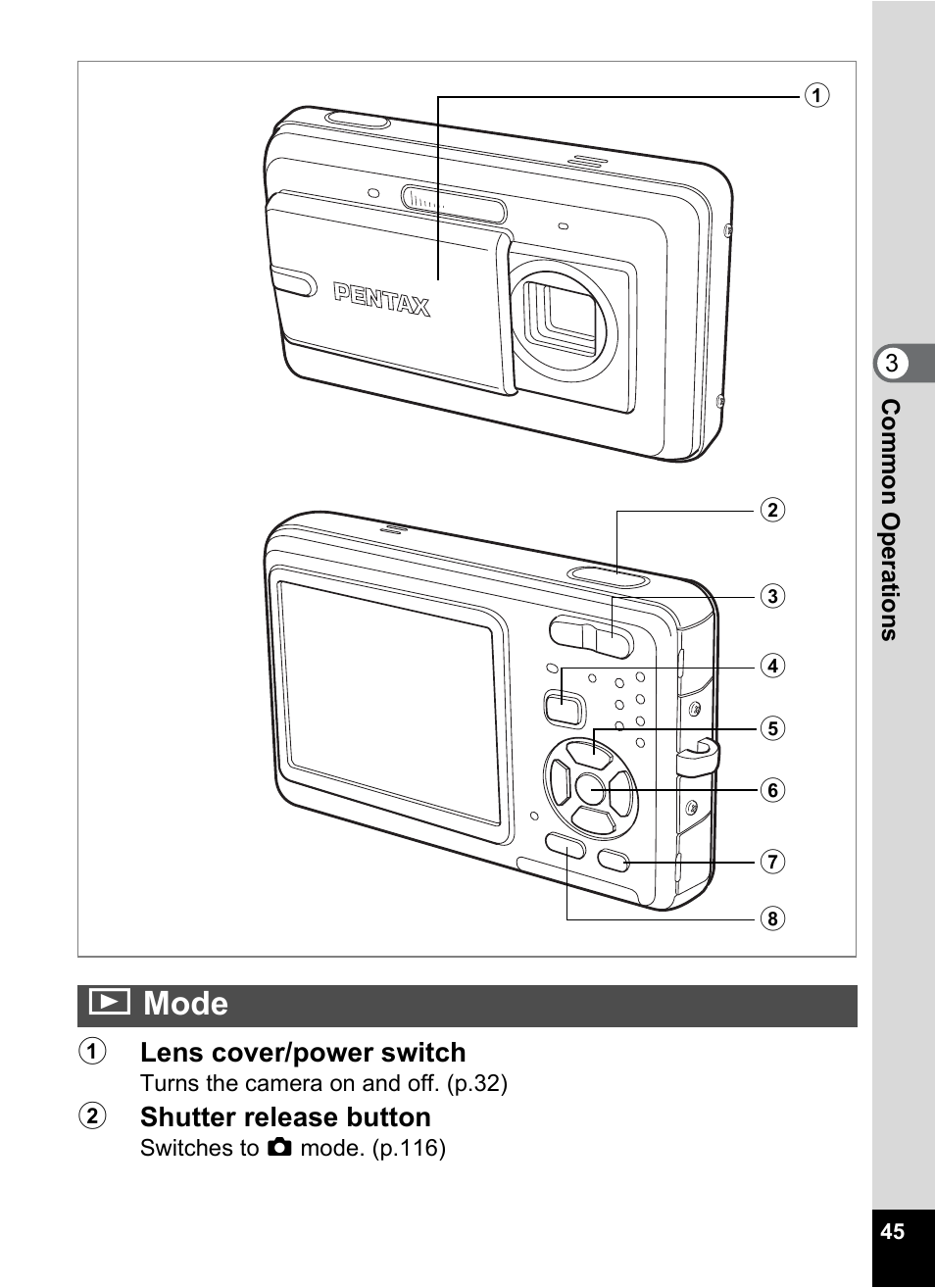 Q mode, Qmode | Pentax Optio Z10 User Manual | Page 47 / 212