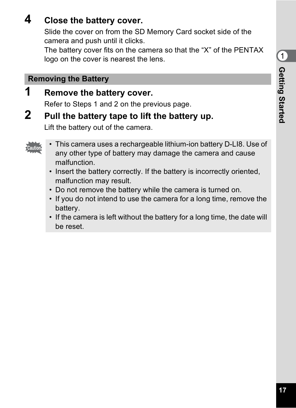 Pentax Optio X User Manual | Page 19 / 184