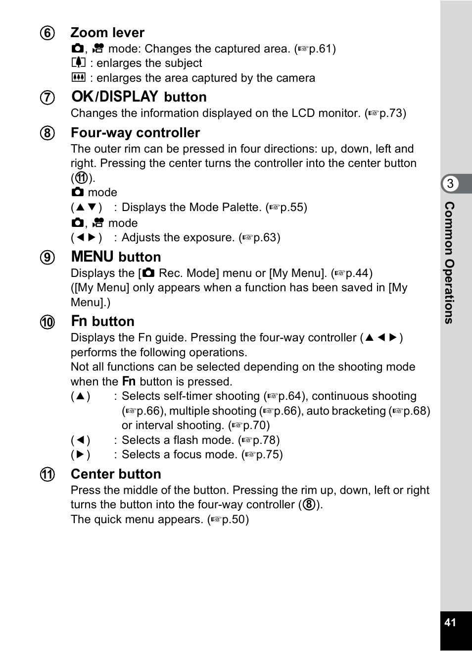 Pentax Optio X User Manual | Page 43 / 184