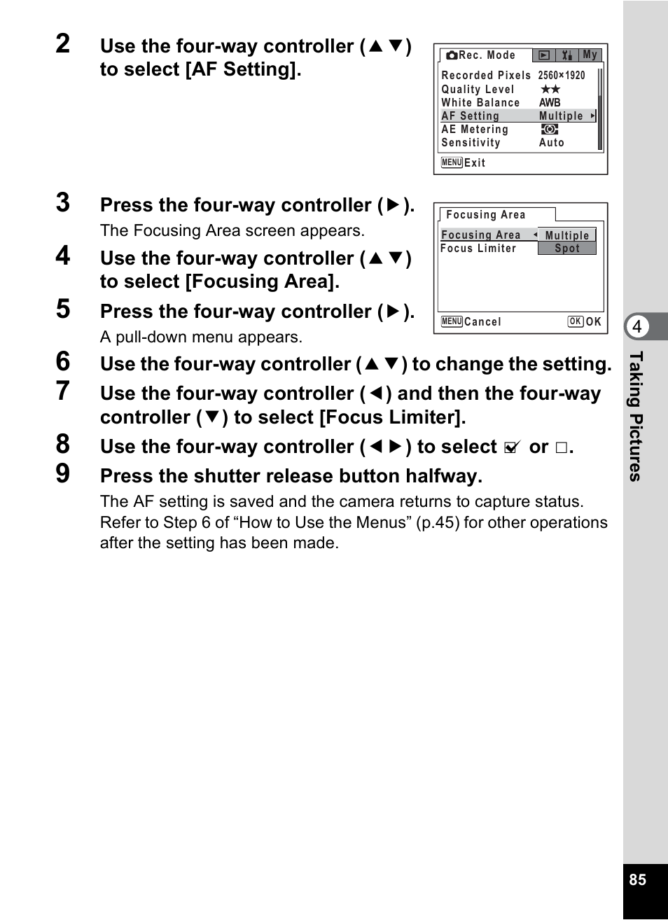 Pentax Optio X User Manual | Page 87 / 184
