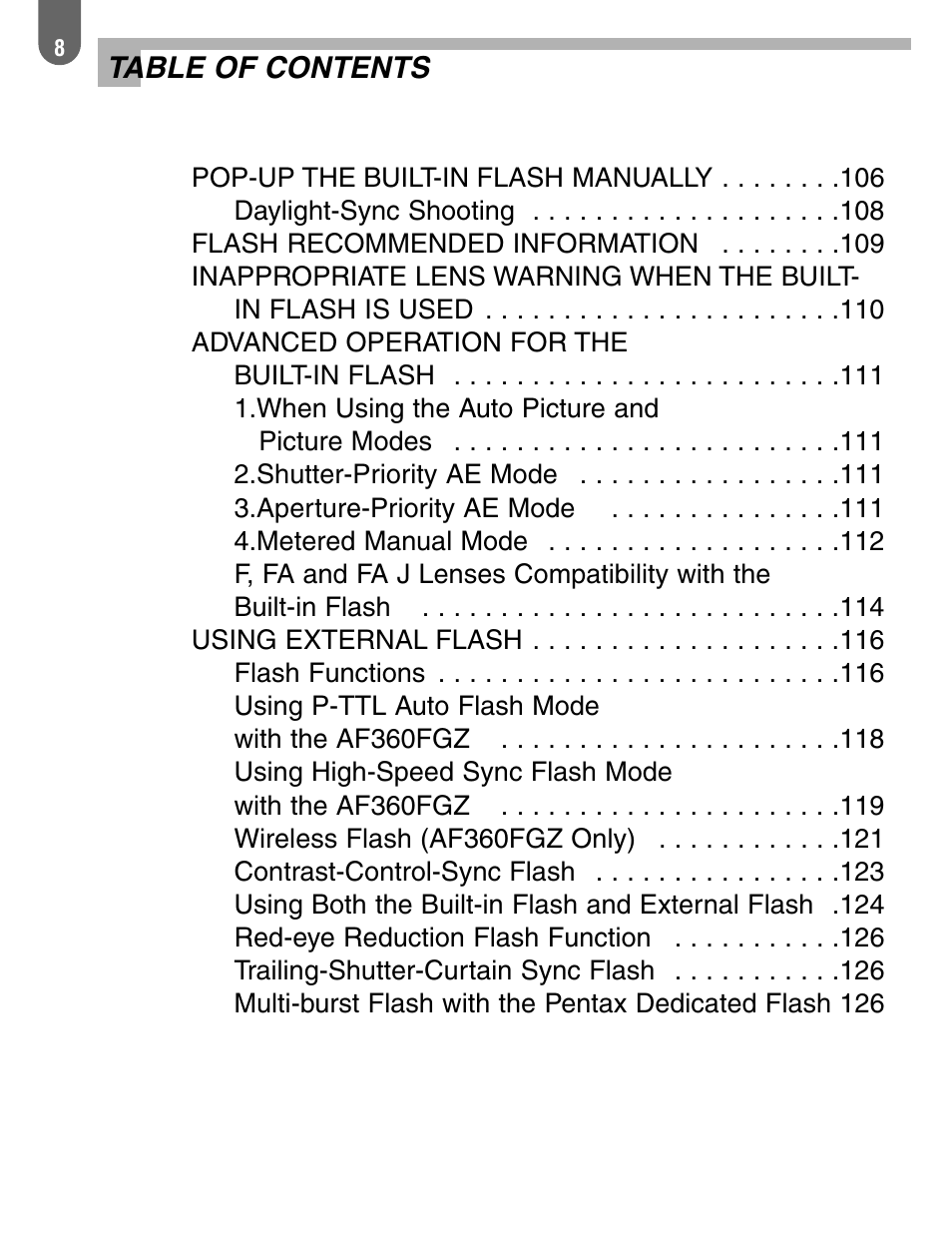Pentax 57233 User Manual | Page 10 / 156