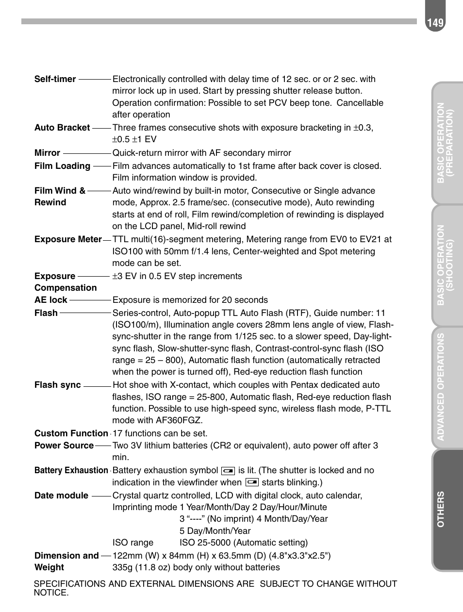 Pentax 57233 User Manual | Page 151 / 156