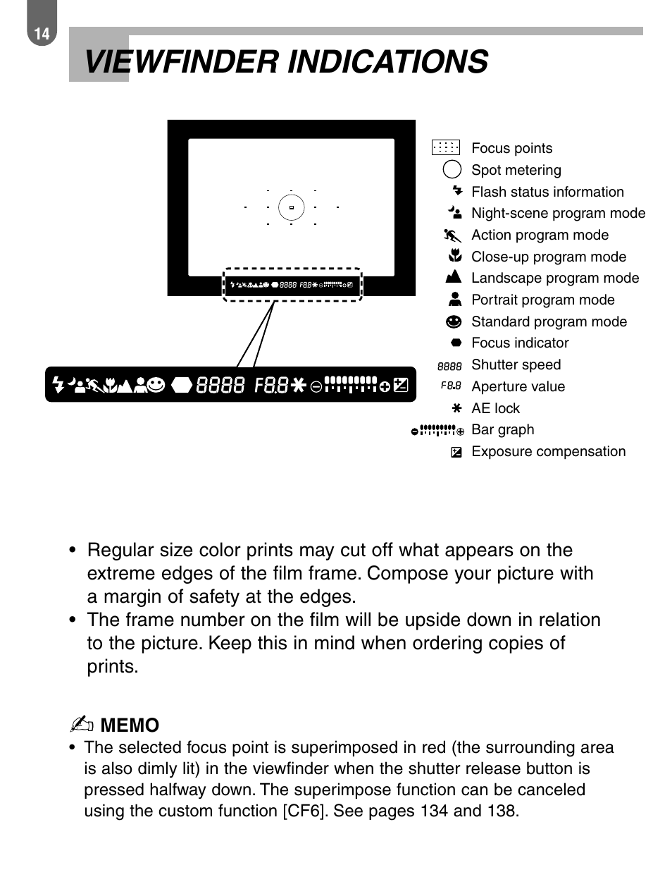 Viewfinder indications | Pentax 57233 User Manual | Page 16 / 156