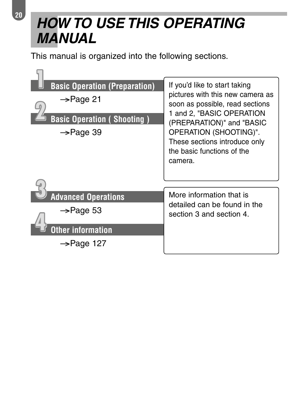 How to use this operating manual | Pentax 57233 User Manual | Page 22 / 156
