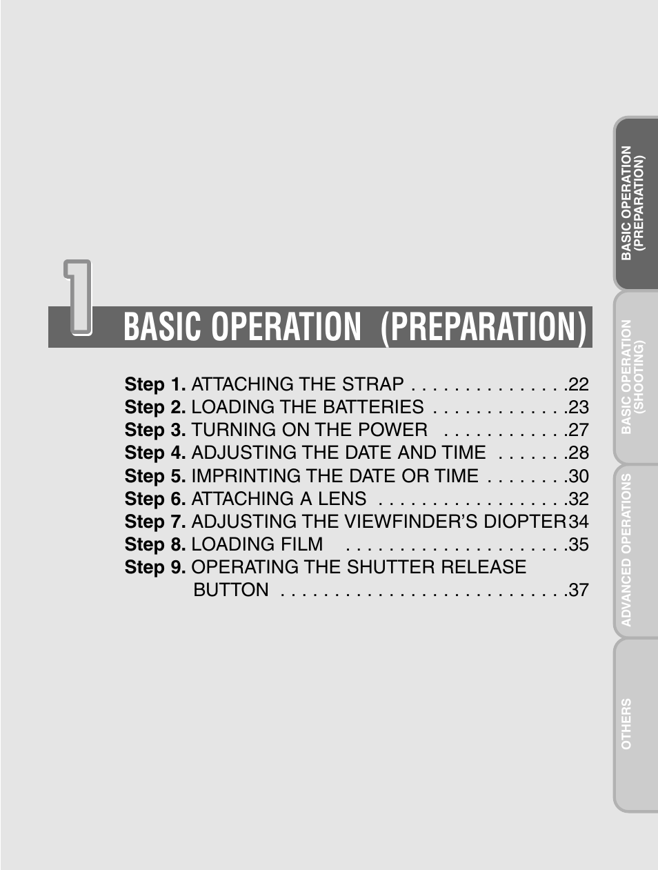 Basic operation (preparation) | Pentax 57233 User Manual | Page 23 / 156