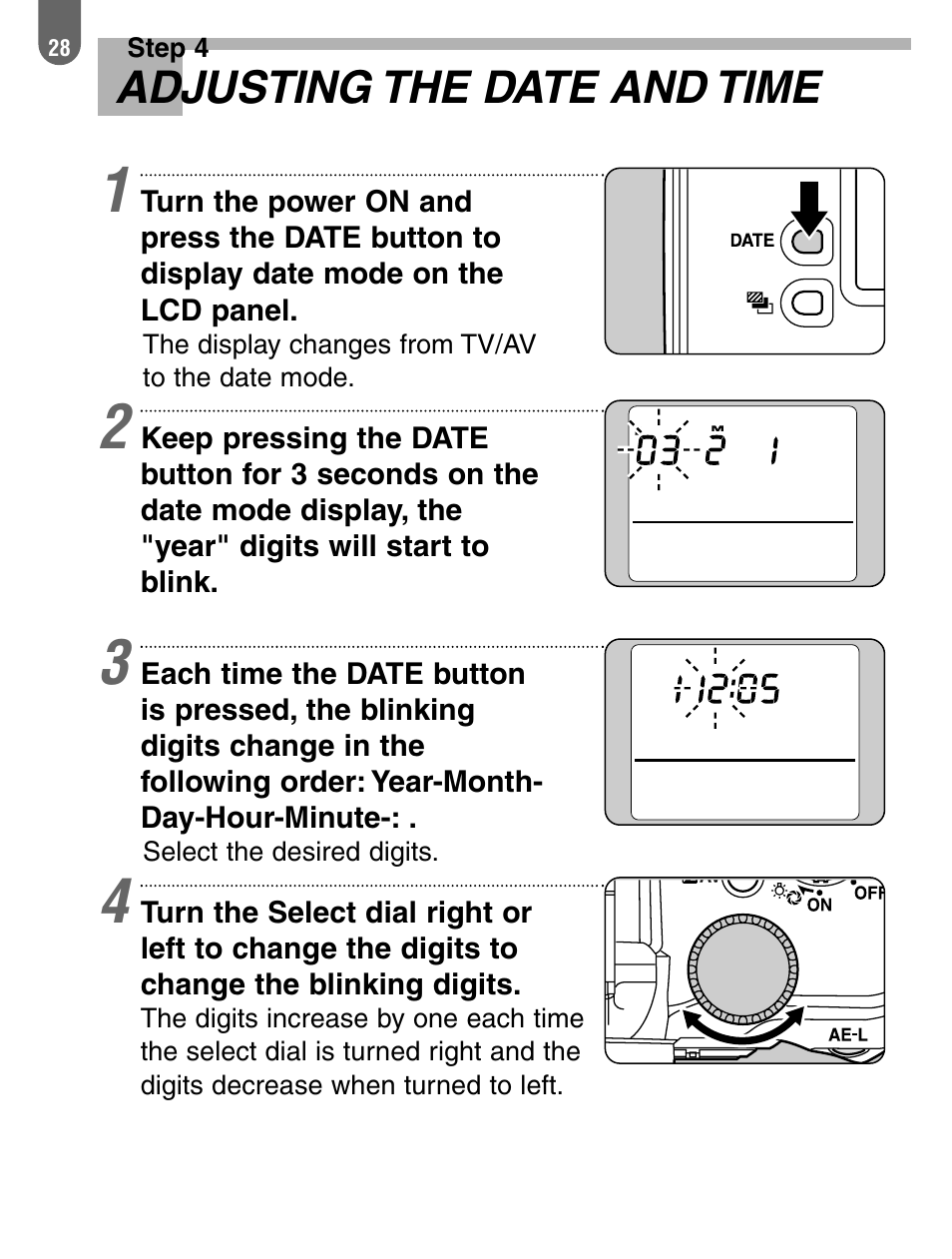 Adjusting the date and time | Pentax 57233 User Manual | Page 30 / 156