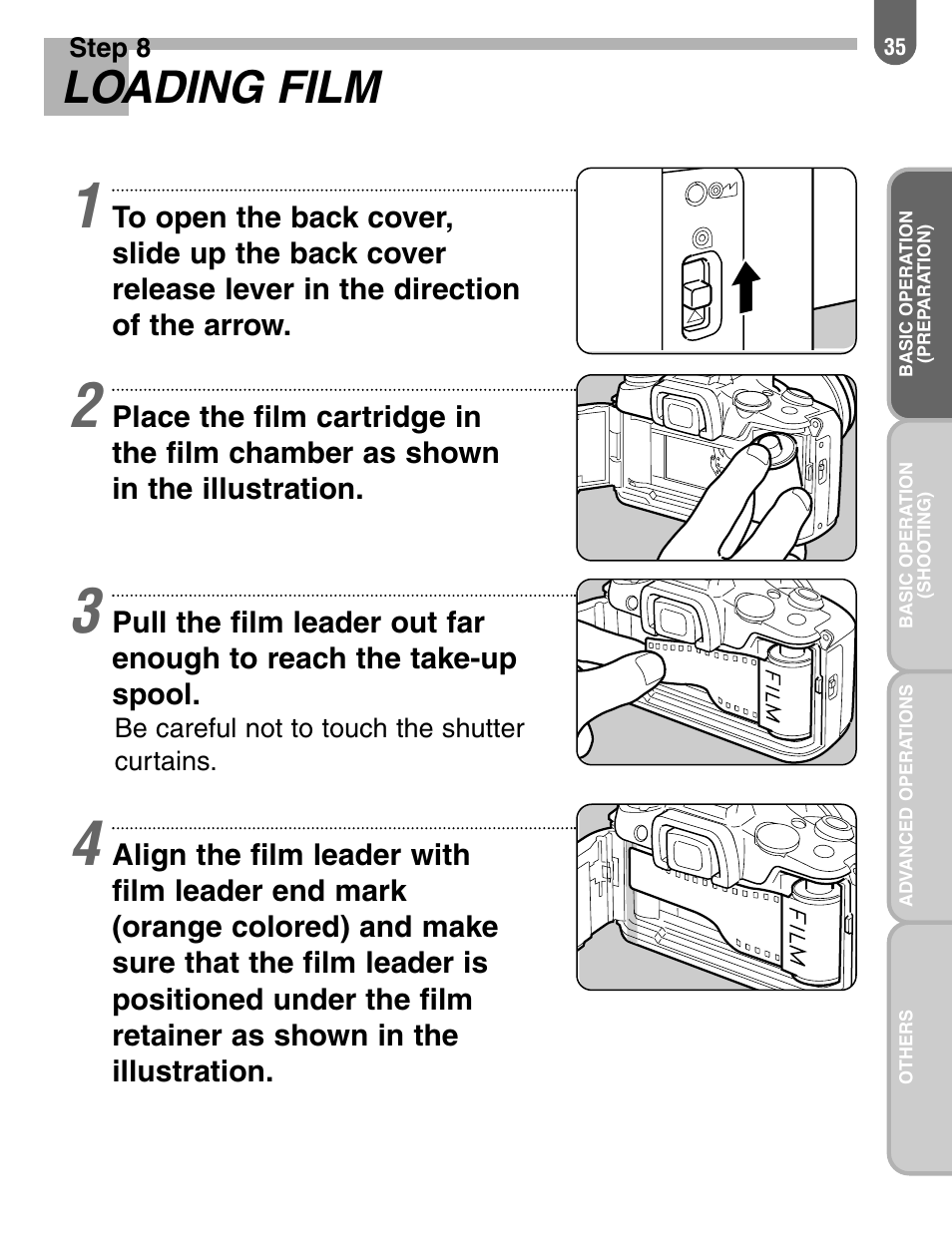 Loading film | Pentax 57233 User Manual | Page 37 / 156