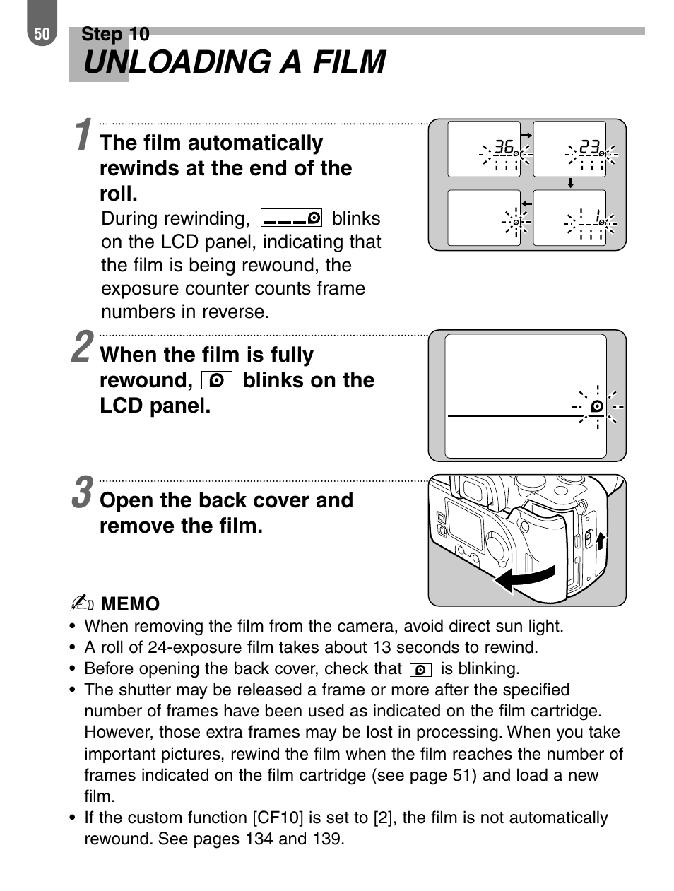 Unloading a film | Pentax 57233 User Manual | Page 52 / 156