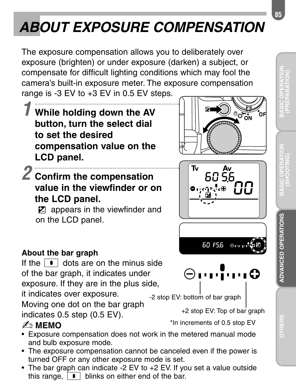 About exposure compensation | Pentax 57233 User Manual | Page 87 / 156