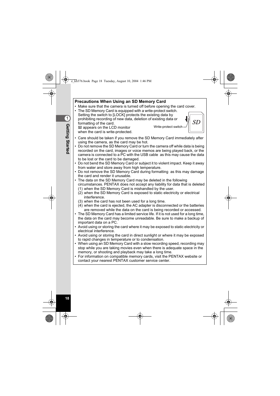 Pentax Optio S50 User Manual | Page 20 / 138