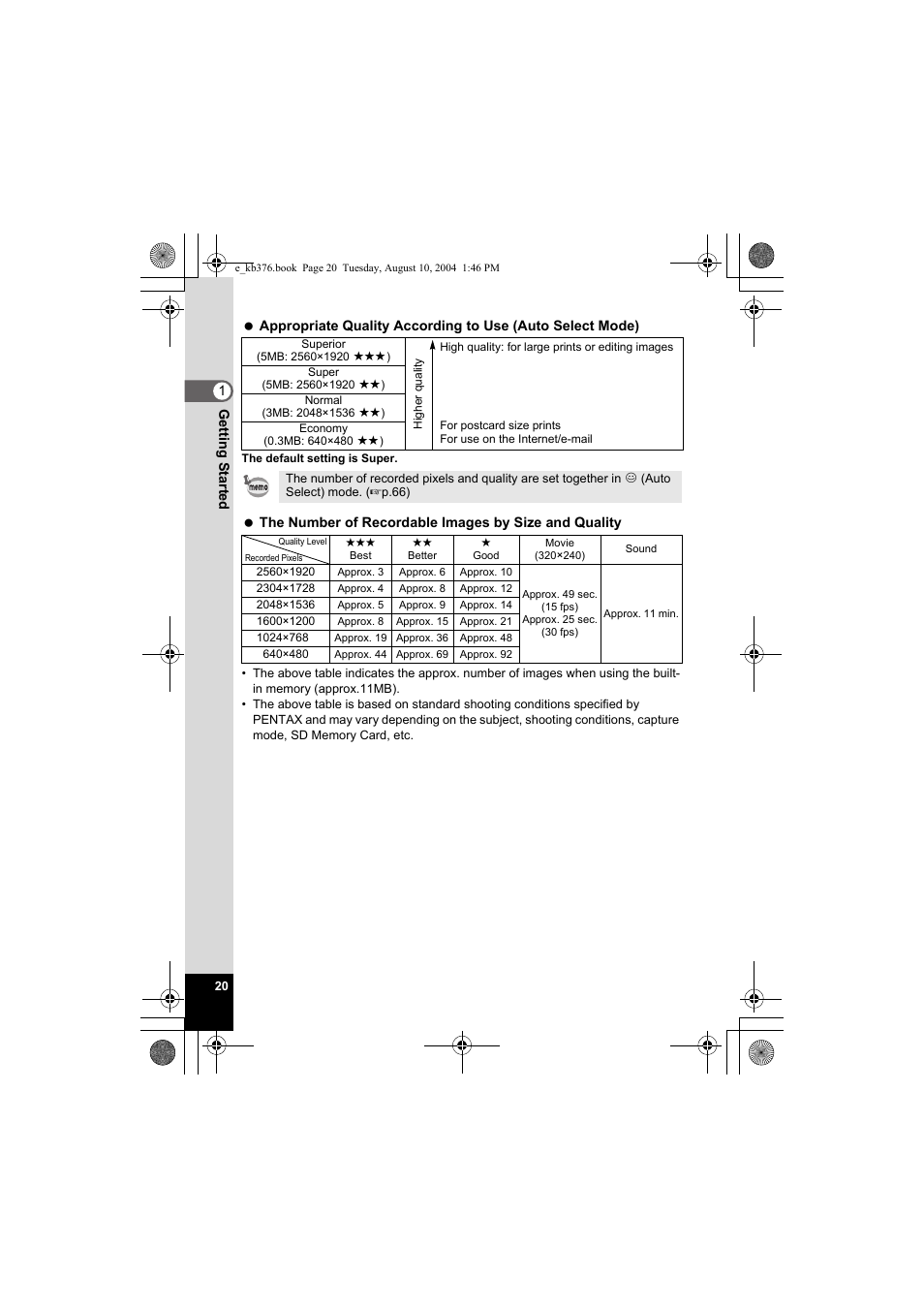 Pentax Optio S50 User Manual | Page 22 / 138