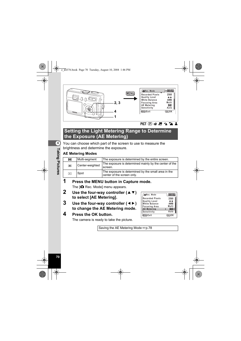 Pentax Optio S50 User Manual | Page 72 / 138