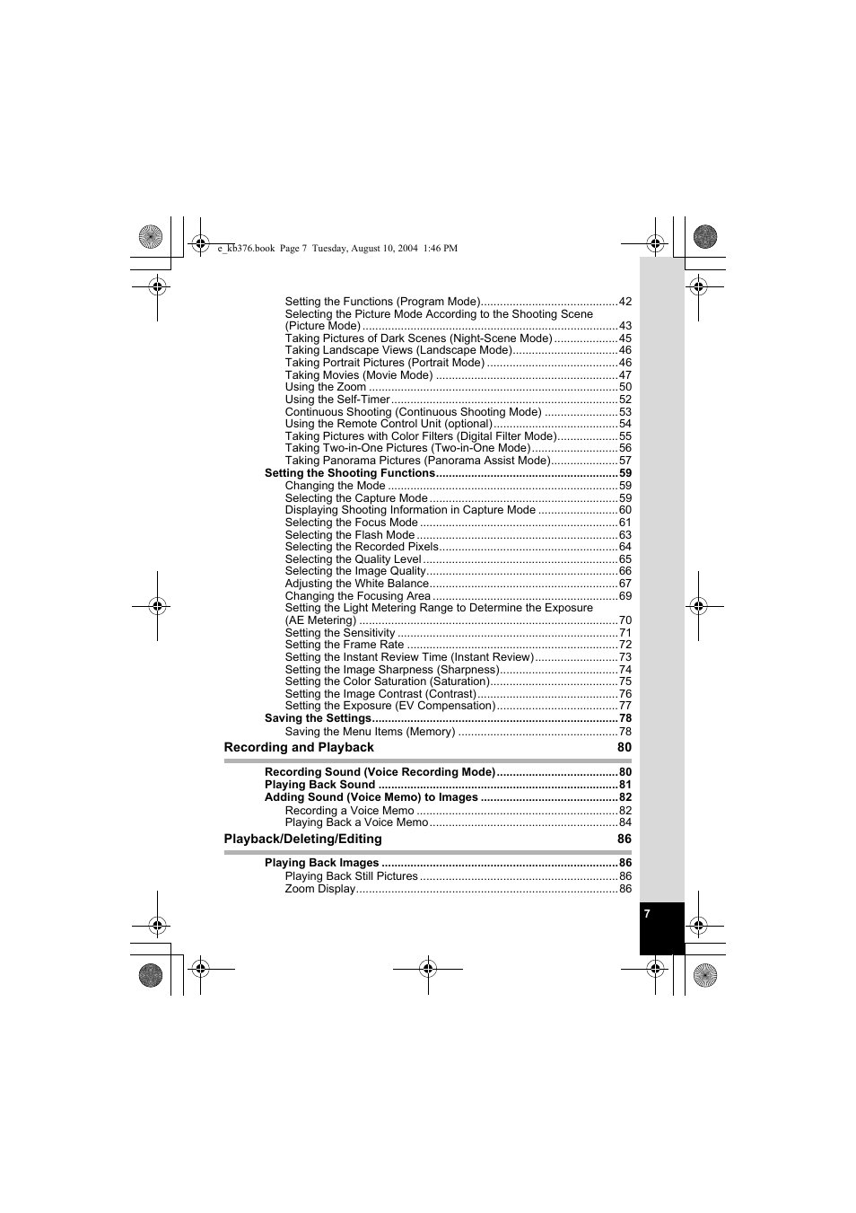 Pentax Optio S50 User Manual | Page 9 / 138