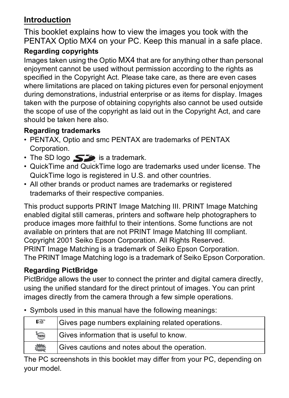 Pentax Optio MX4 User Manual | Page 2 / 68