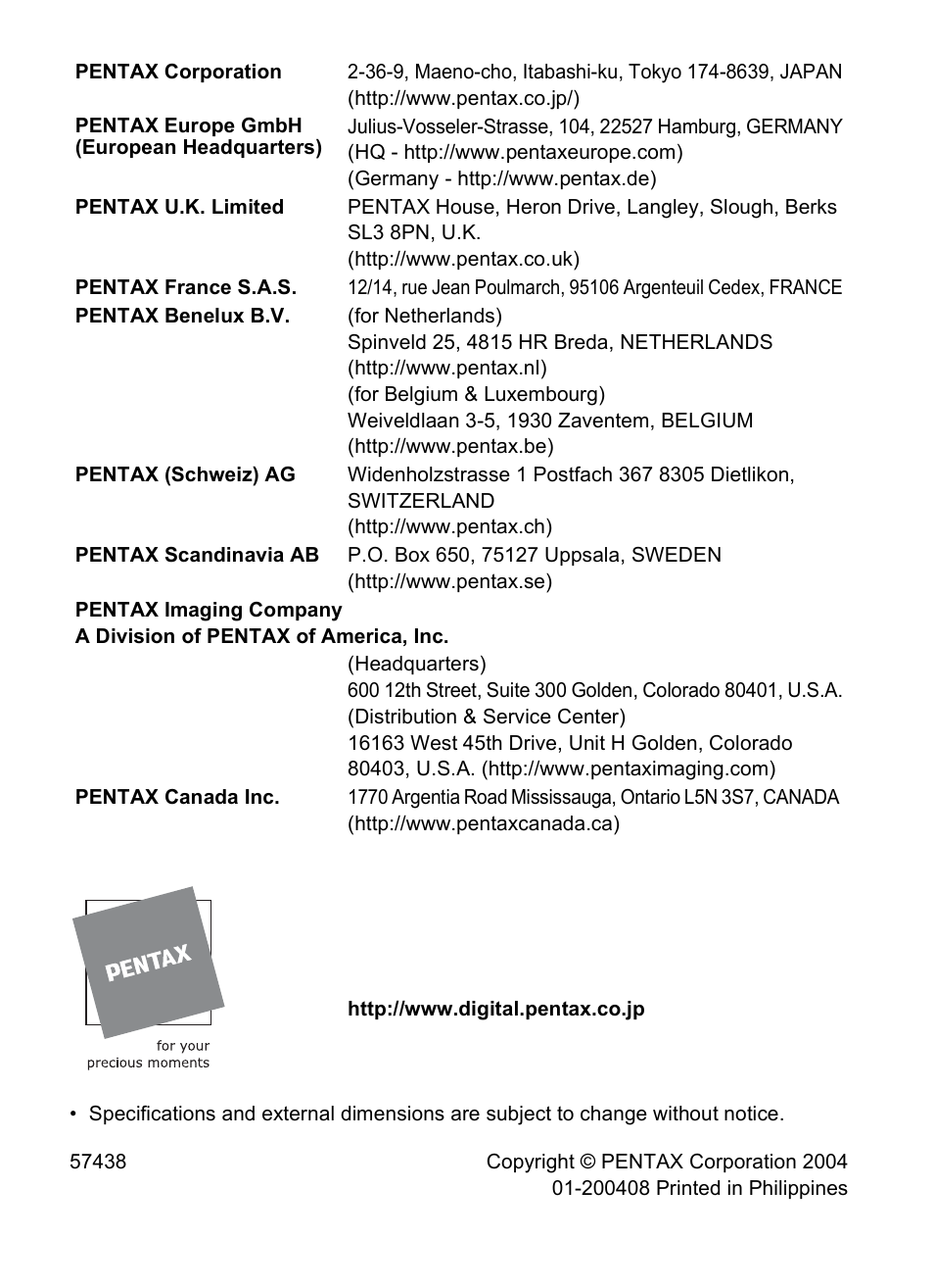 Pentax Optio MX4 User Manual | Page 68 / 68