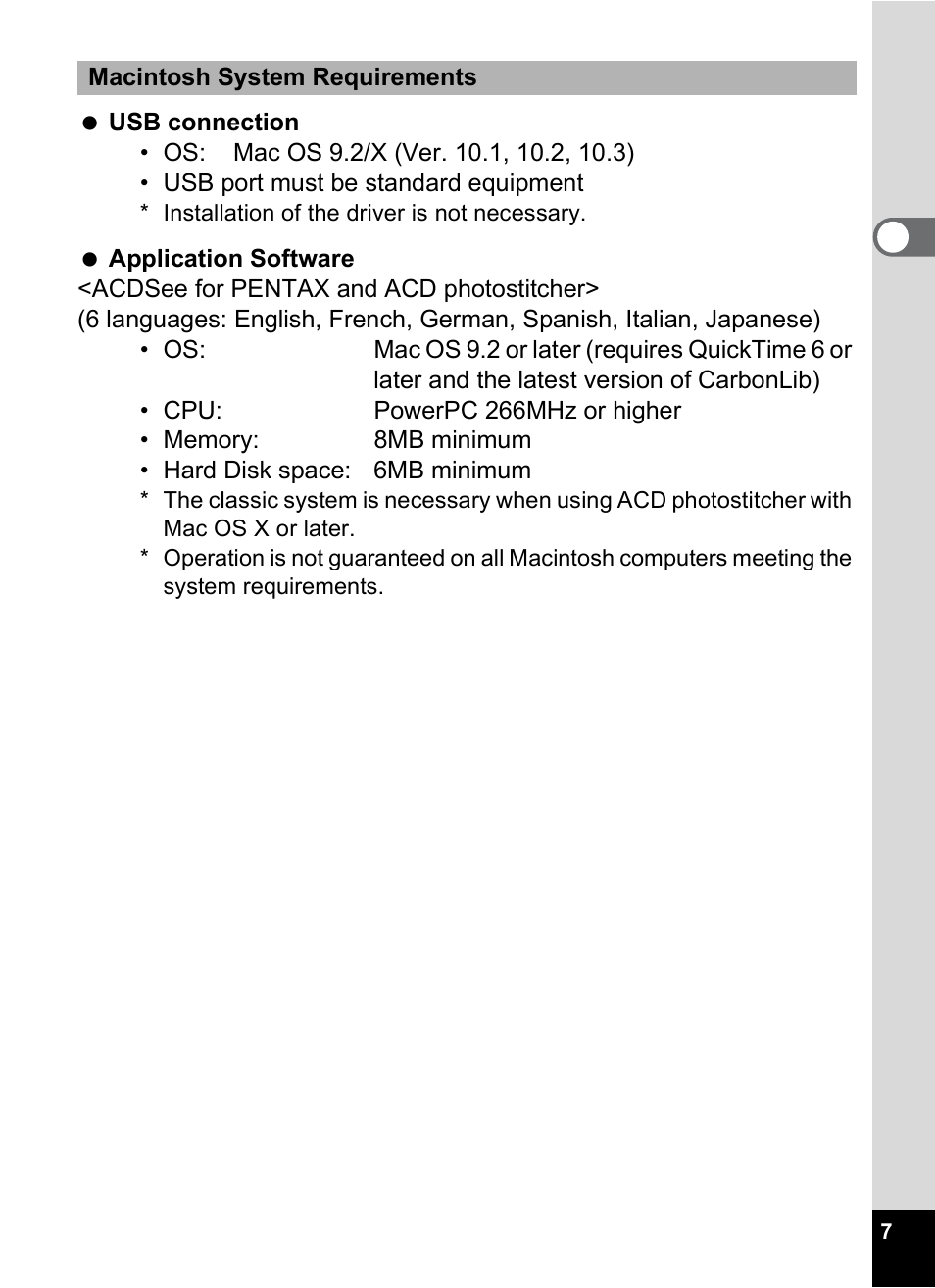 Pentax Optio MX4 User Manual | Page 9 / 68