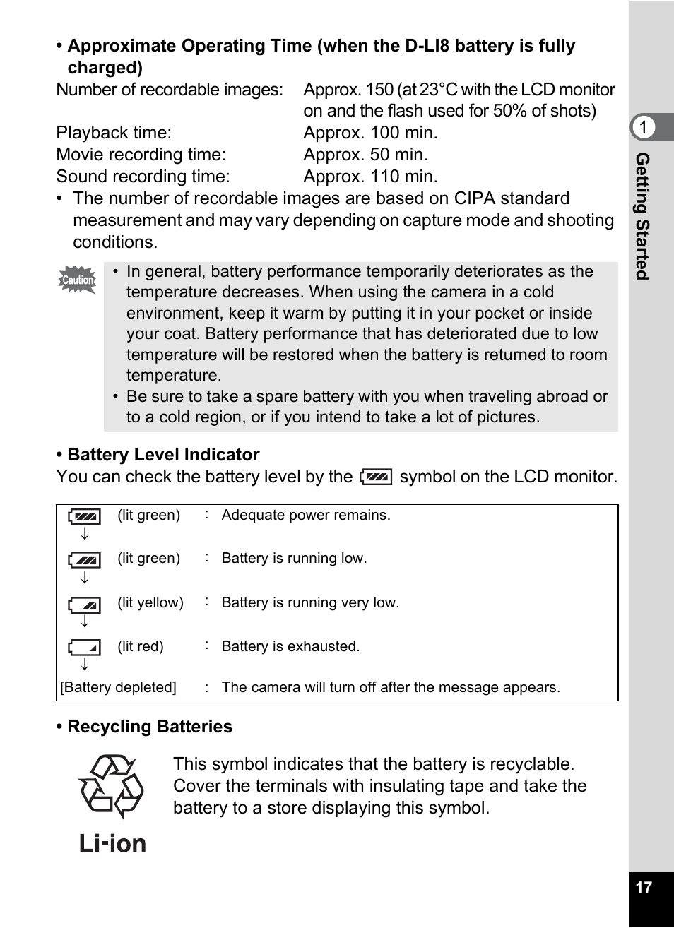 Pentax Optio A10 User Manual | Page 19 / 191