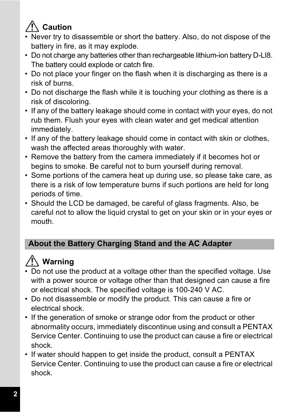 Pentax Optio A10 User Manual | Page 4 / 191