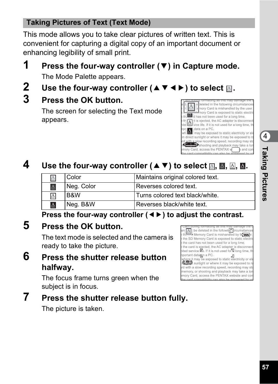 Pentax Optio A10 User Manual | Page 59 / 191