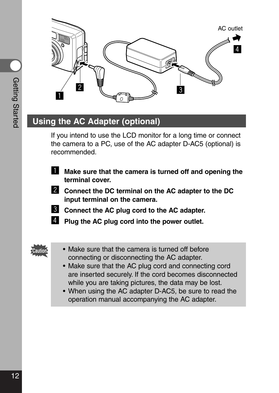 Zx c v | Pentax Optio 330 GS User Manual | Page 14 / 116