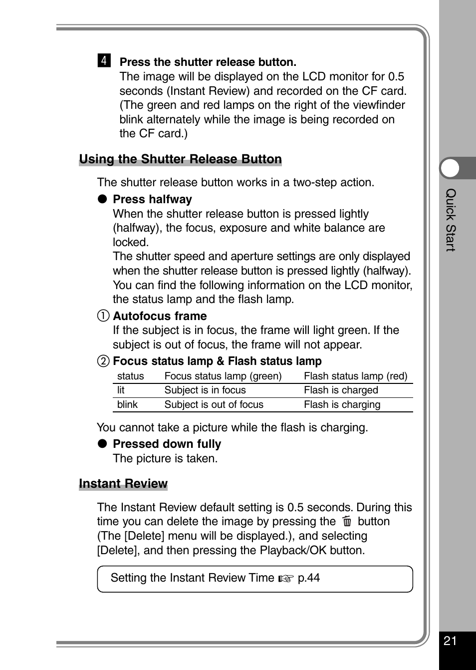 Pentax Optio 330 GS User Manual | Page 23 / 116