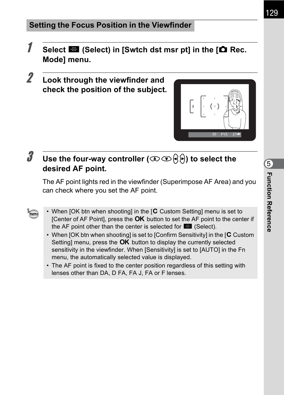 P.129 | Pentax K 100D Super User Manual | Page 131 / 220