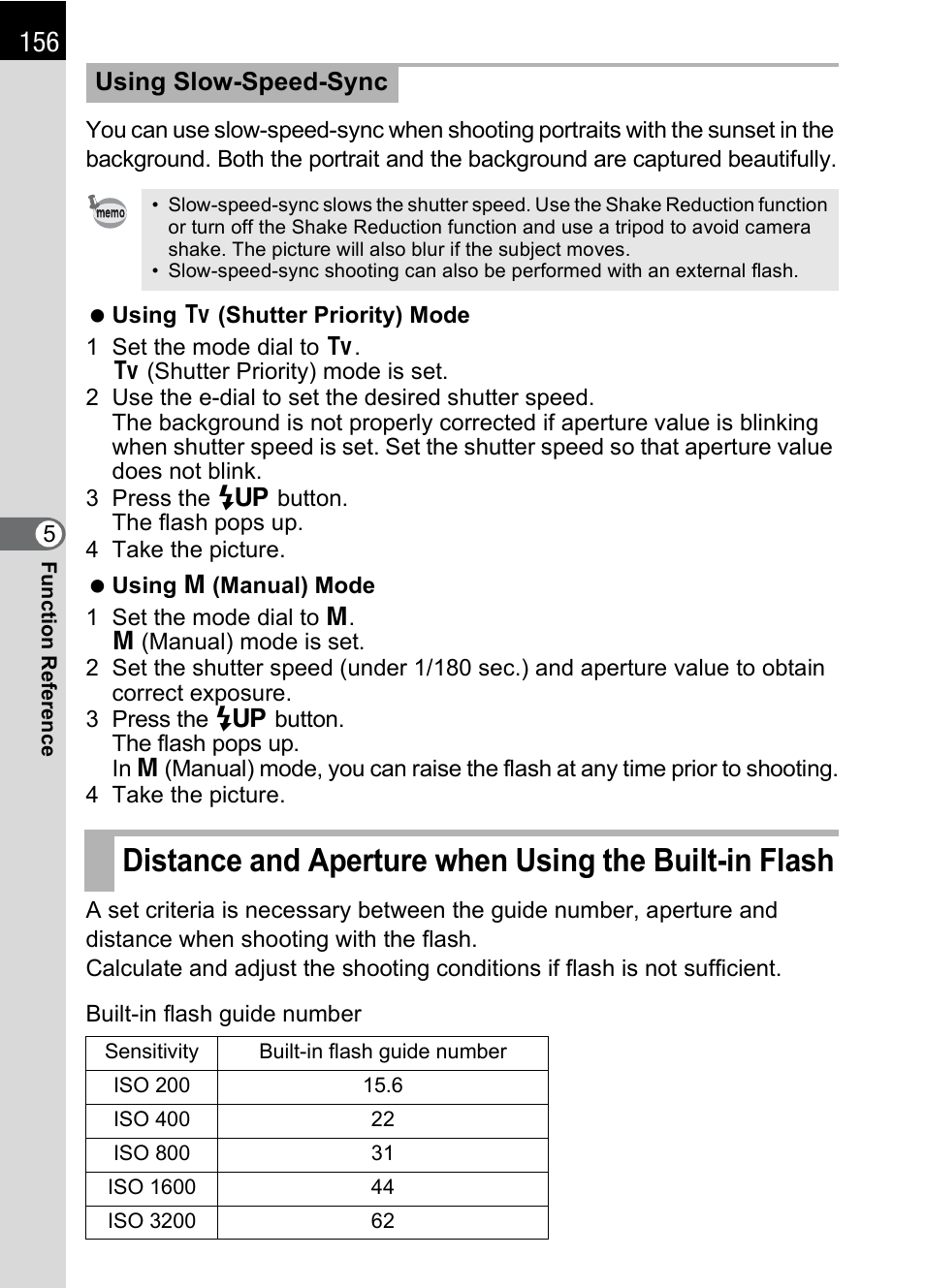 Using slow-speed-sync | Pentax K 100D Super User Manual | Page 158 / 220