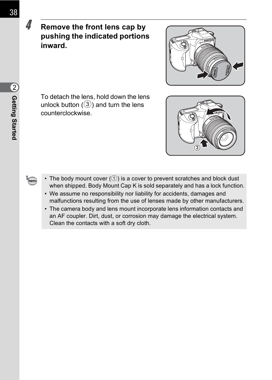 Pentax K 100D Super User Manual | Page 40 / 220