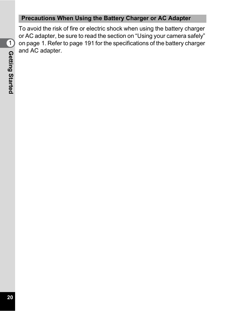 Pentax A30E User Manual | Page 22 / 203