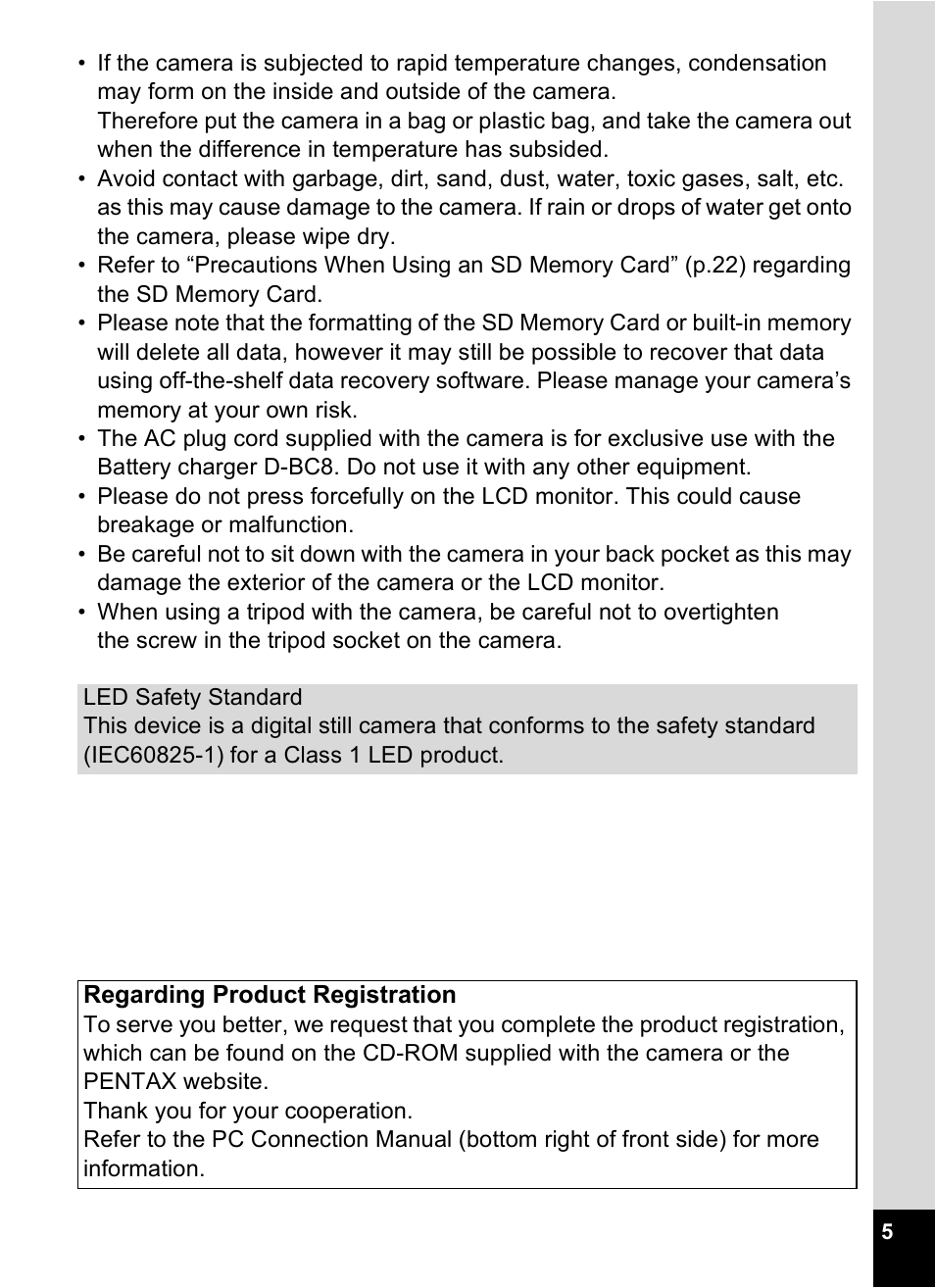 Pentax A30E User Manual | Page 7 / 203