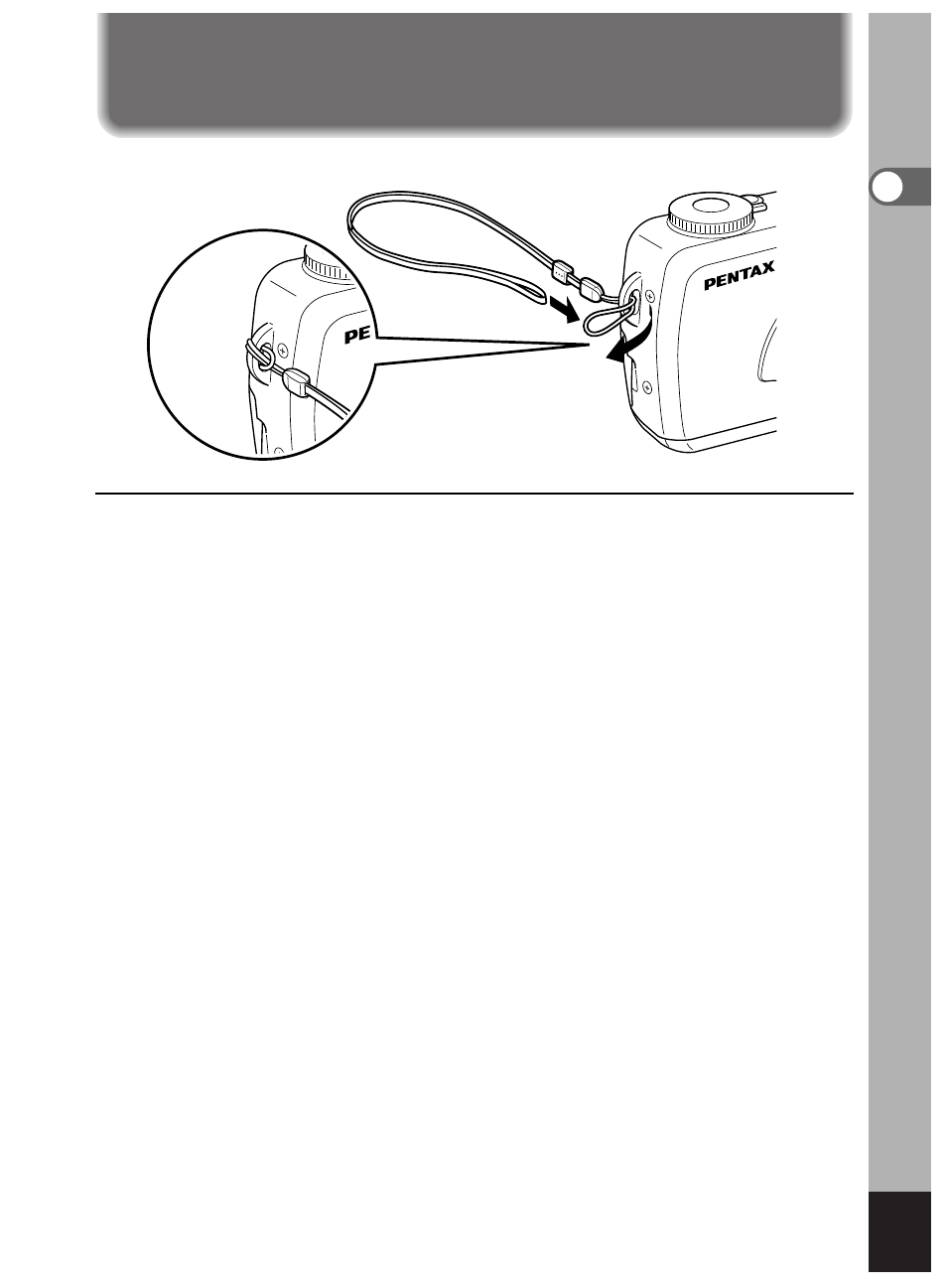 Attaching the strap | Pentax Optio 450 User Manual | Page 13 / 156
