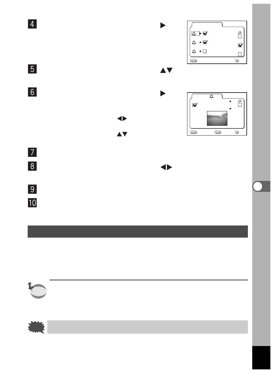Turning the alarm off, Press the four-way controller ( ̈ ), Press the dpof button | Press the ok button, Press the ok button 3 times | Pentax Optio 450 User Manual | Page 141 / 156