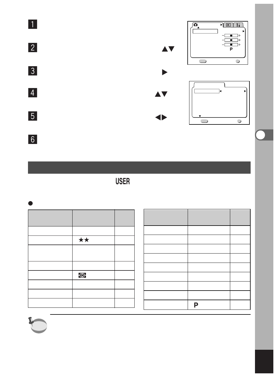 Registering functions in user mode, Press the menu/fn button in capture mode, Press the four-way controller ( ̈ ) | Press the ok button twice | Pentax Optio 450 User Manual | Page 89 / 156