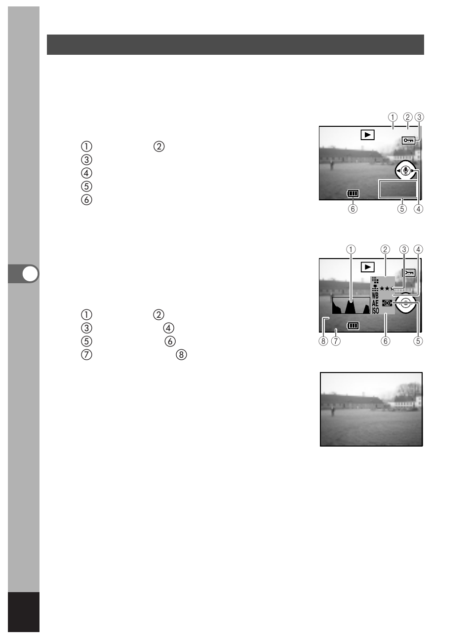 Playing back shooting information (playback mode) | Pentax Optio 450 User Manual | Page 94 / 156