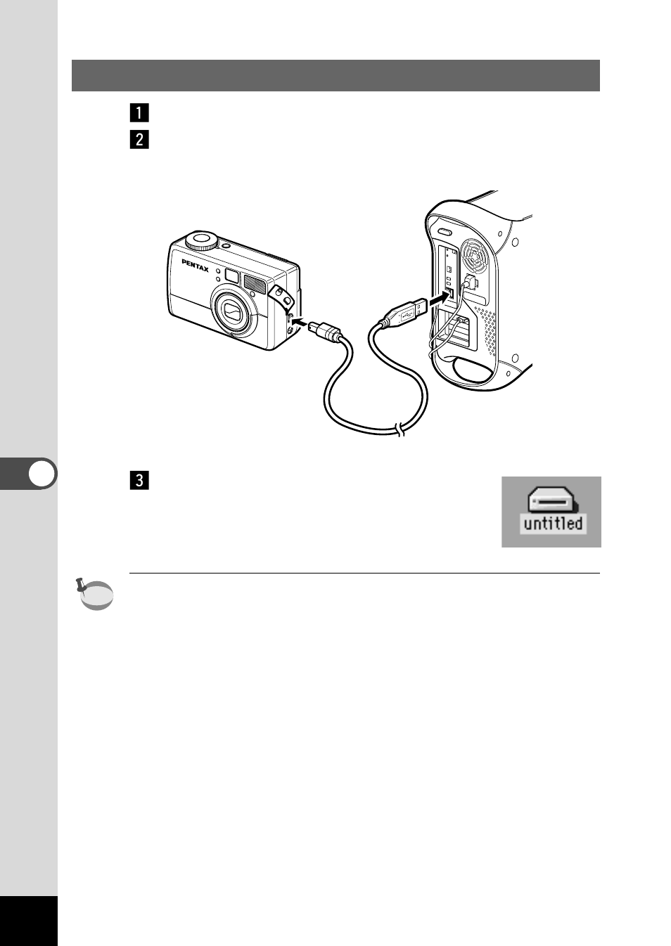 Connecting the camera and your macintosh z | Pentax Optio 330 User Manual | Page 72 / 96