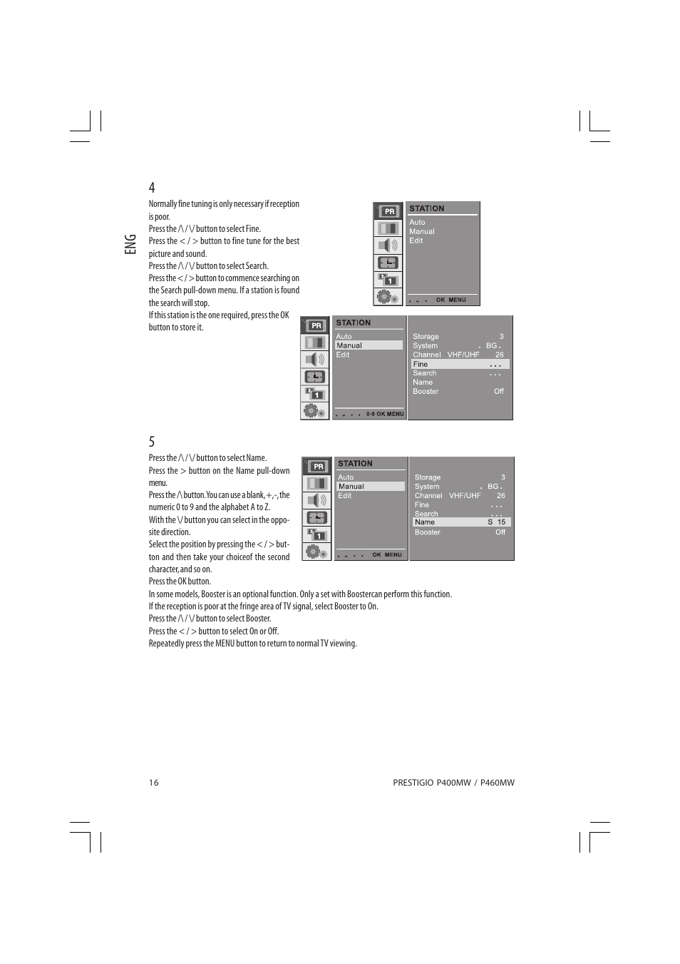 Eng 4 | PRESTIGIO P460MW User Manual | Page 16 / 44