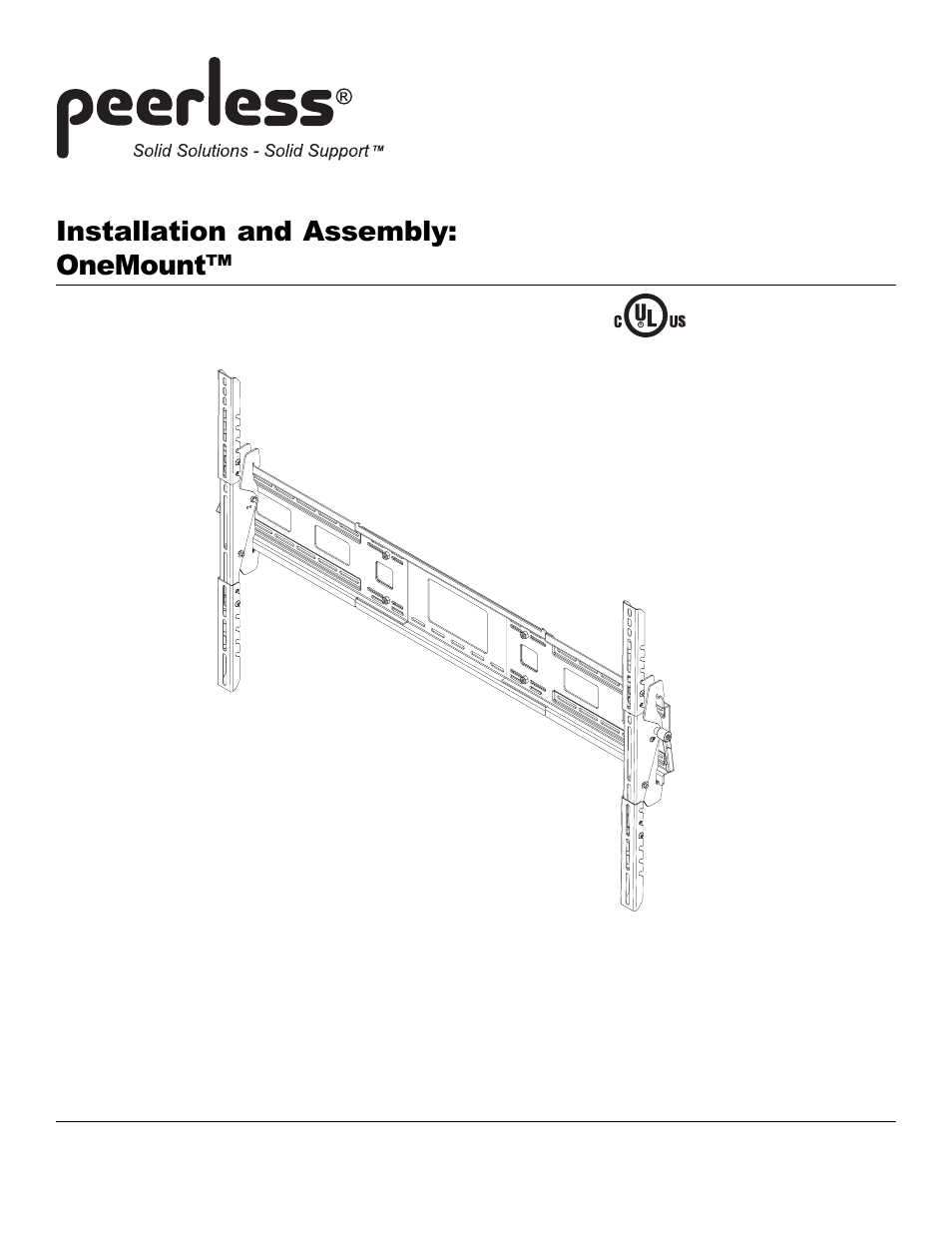 Peerless Industries OneMount RTONE User Manual | 33 pages