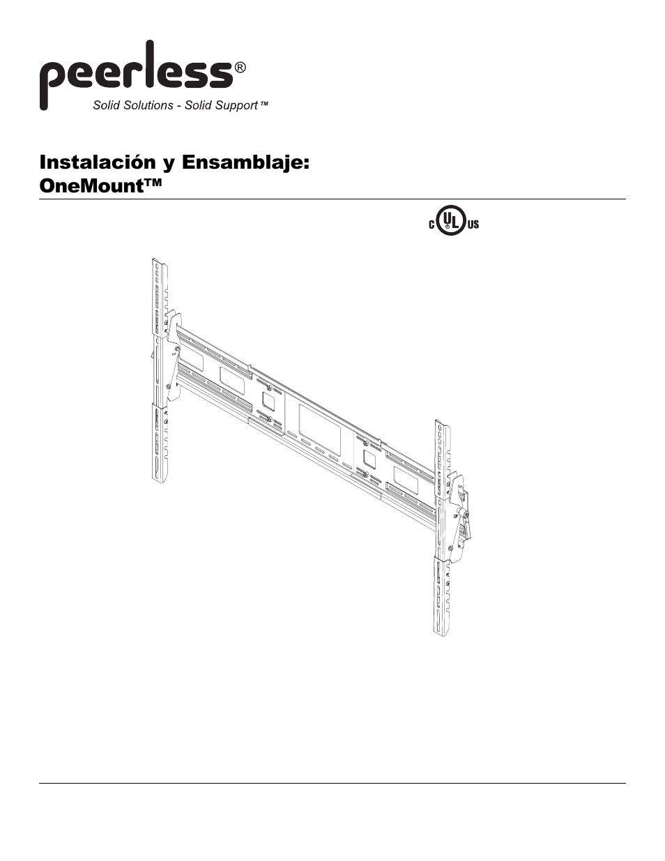 Instalación y ensamblaje: onemount, Modelos: one-tp, one-tp-s, rtone, rtones, Características | Peerless Industries OneMount RTONE User Manual | Page 12 / 33