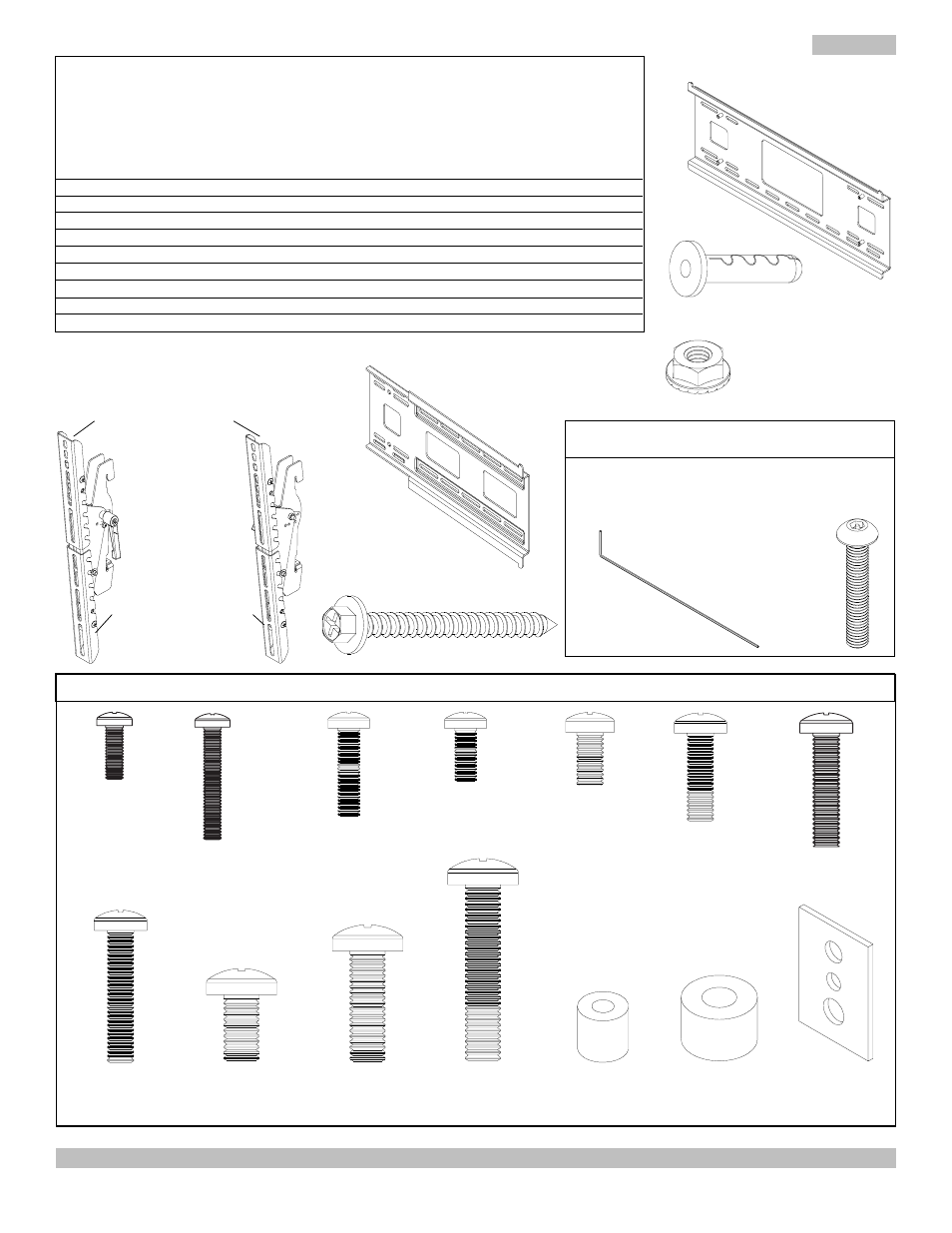 Liste des pièces, Dd aa cc bb, Gg option de sécurité | Ee ii ff, Fixations du support adaptateur | Peerless Industries OneMount RTONE User Manual | Page 25 / 33