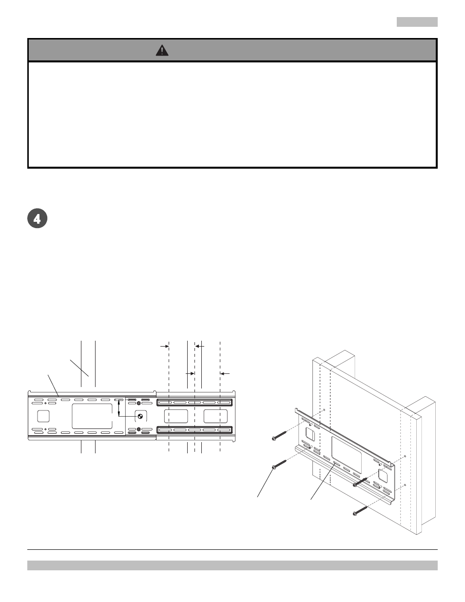 Avertissement, Installation sur un mur à doubles montants en bois, Fig. 4.1 | Fig. 4.2 | Peerless Industries OneMount RTONE User Manual | Page 30 / 33