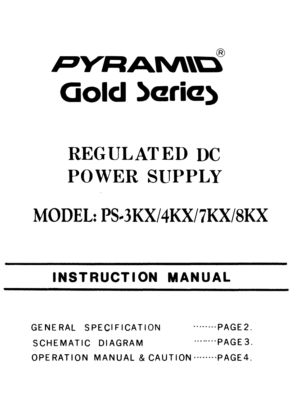 Pyramid Technologies PX-7KX User Manual | 4 pages