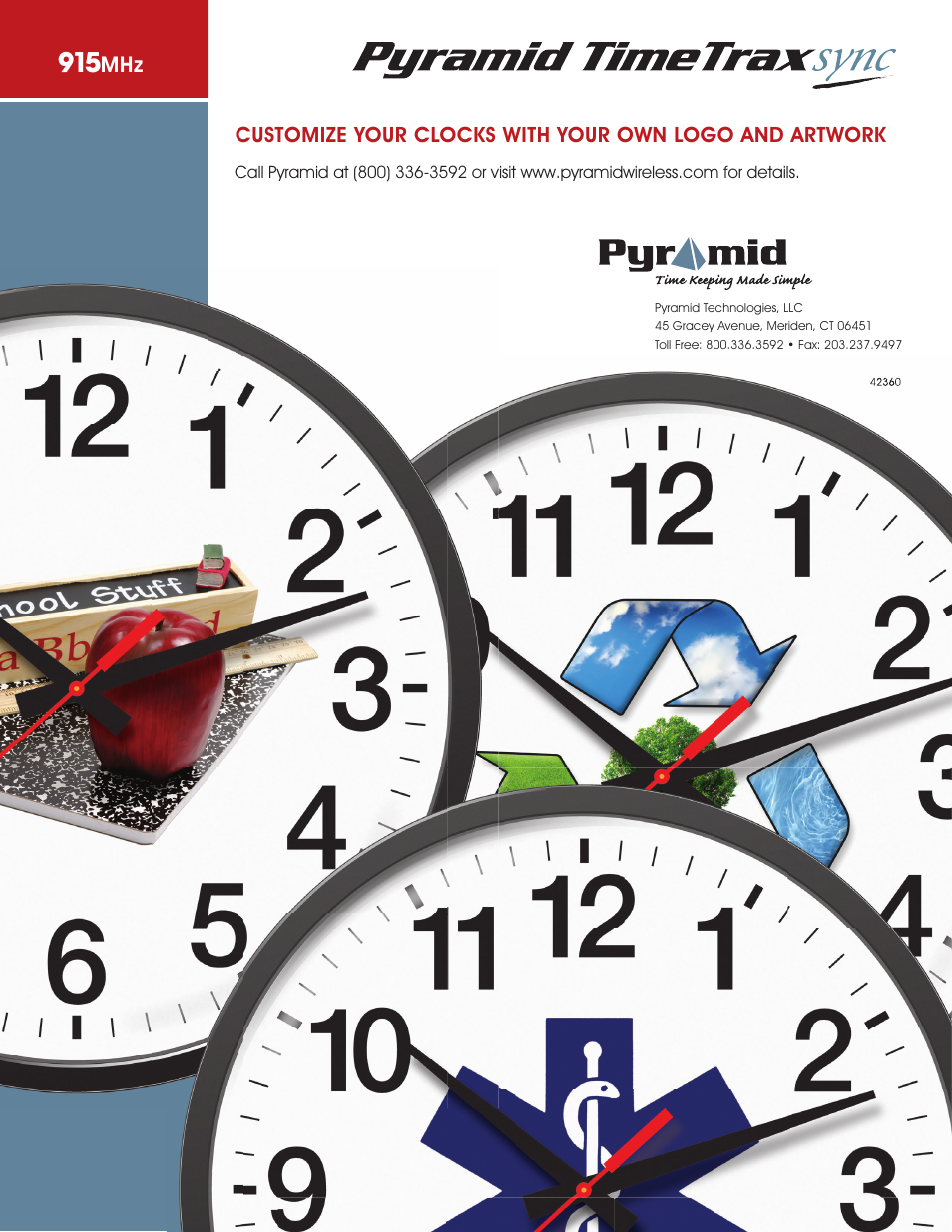 Pyramid Technologies TimeTrax Clock User Manual | 1 page