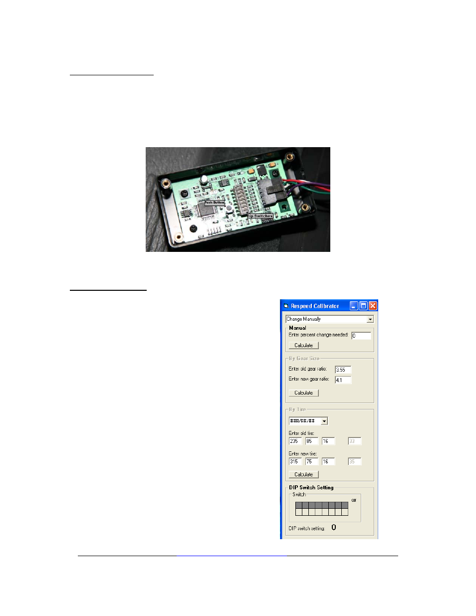 Tire calibration | Performance Teknique Re-Speed F-250 User Manual | Page 3 / 7