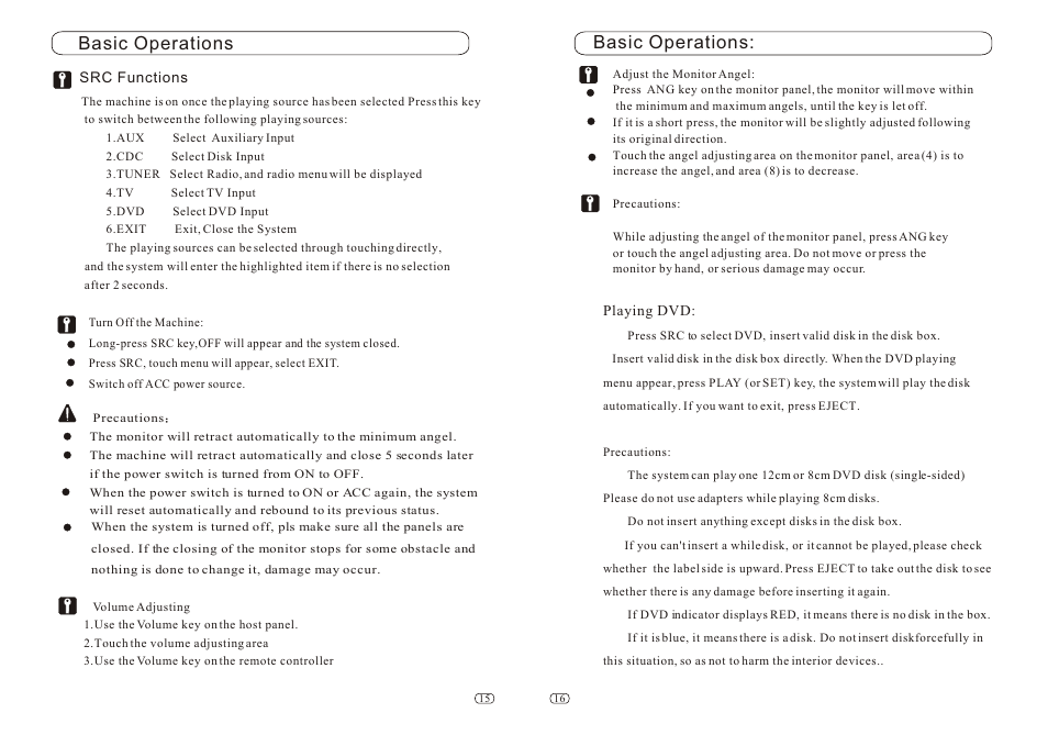 Т³гж 10, Basic operations | Performance Teknique ICBM-1-TOUCH User Manual | Page 10 / 20